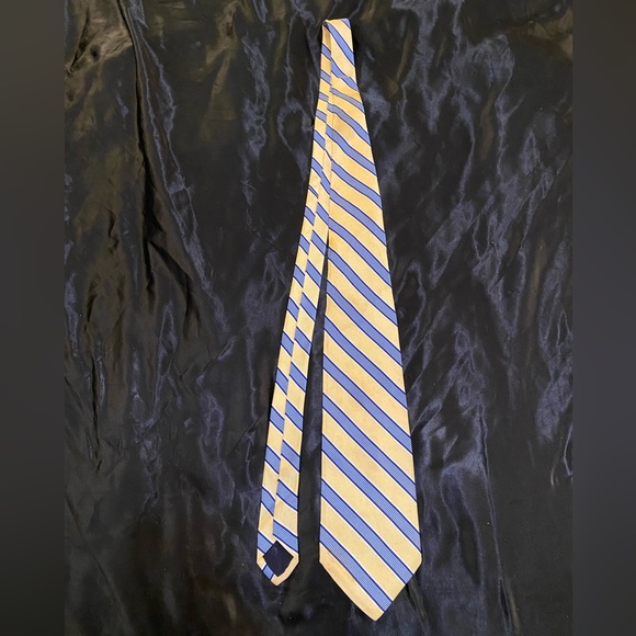 BROOKS BROTHERS Tie (Yellow/Blue, Silk) - Picture 2 of 4
